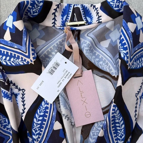 Blue and Black Patterned Romper